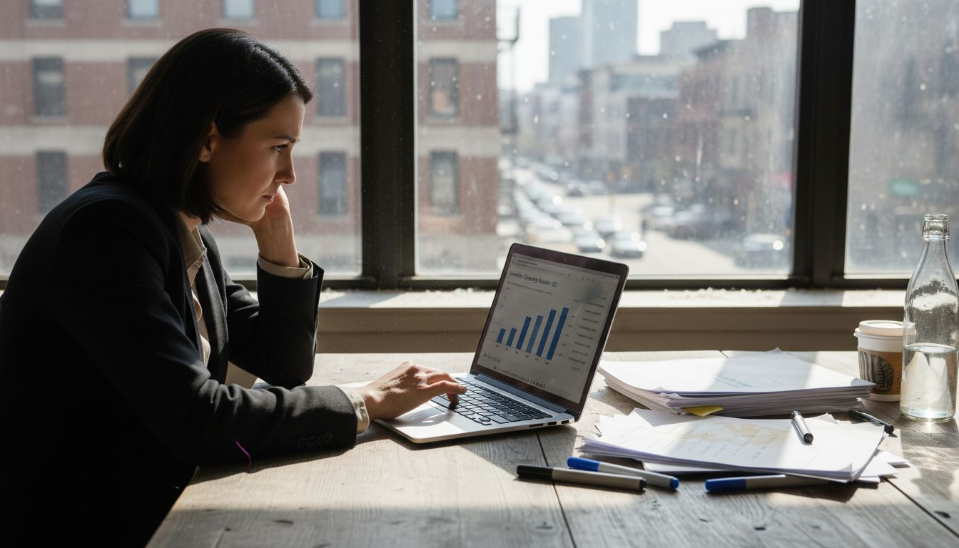 Dirigeant d’agence analysant les résultats de leads LinkedIn