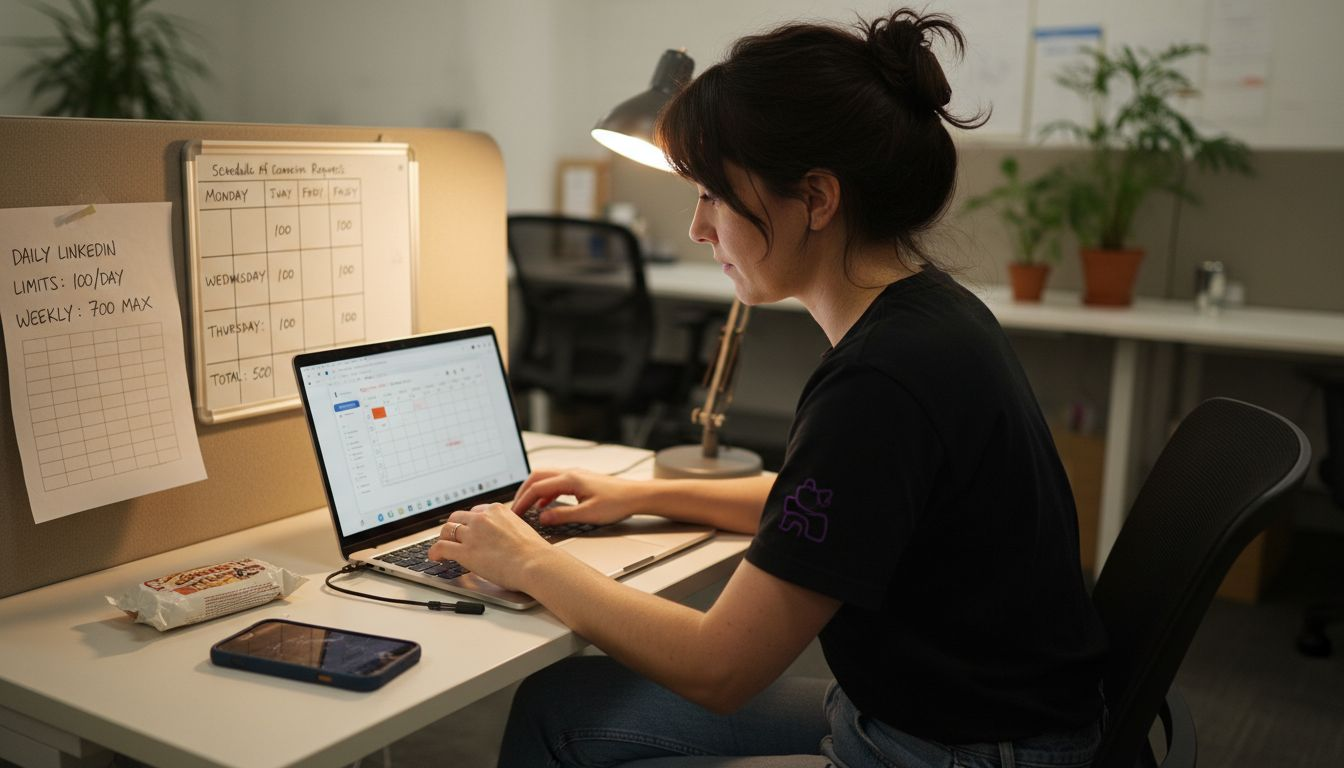Utilisateur qui chauffe progressivement son compte LinkedIn