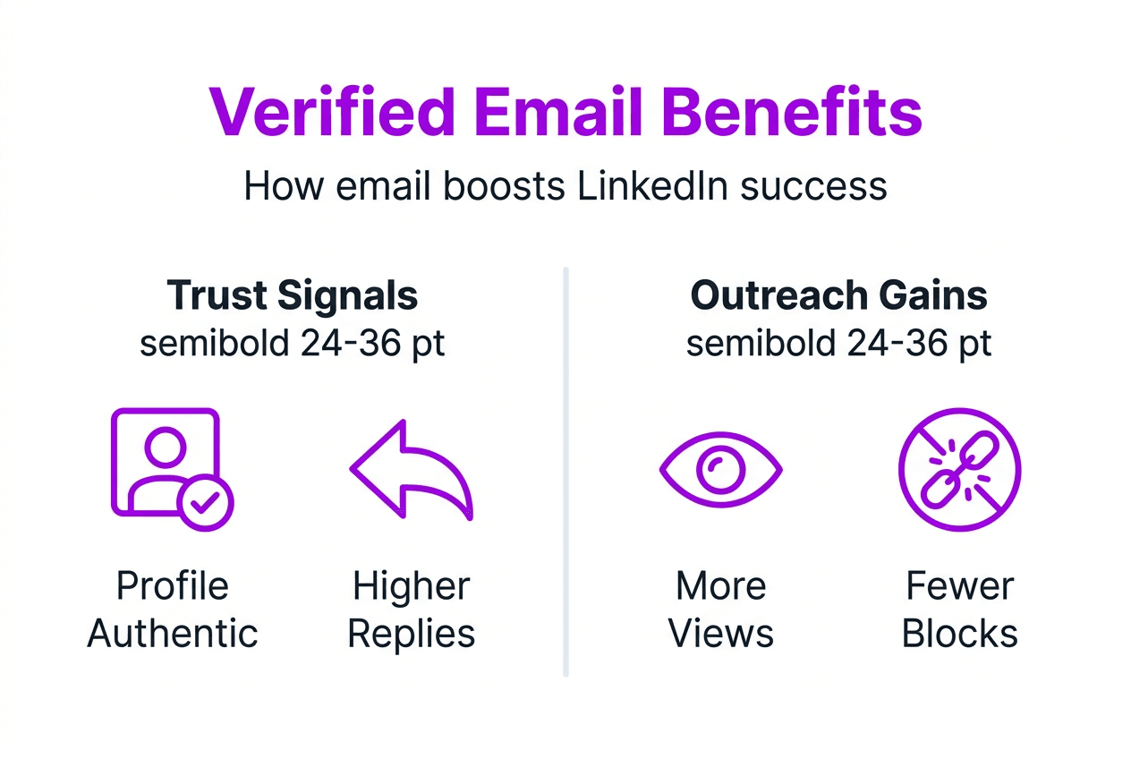 Infographie des avantages de LinkedIn en matière de confiance et de prospection