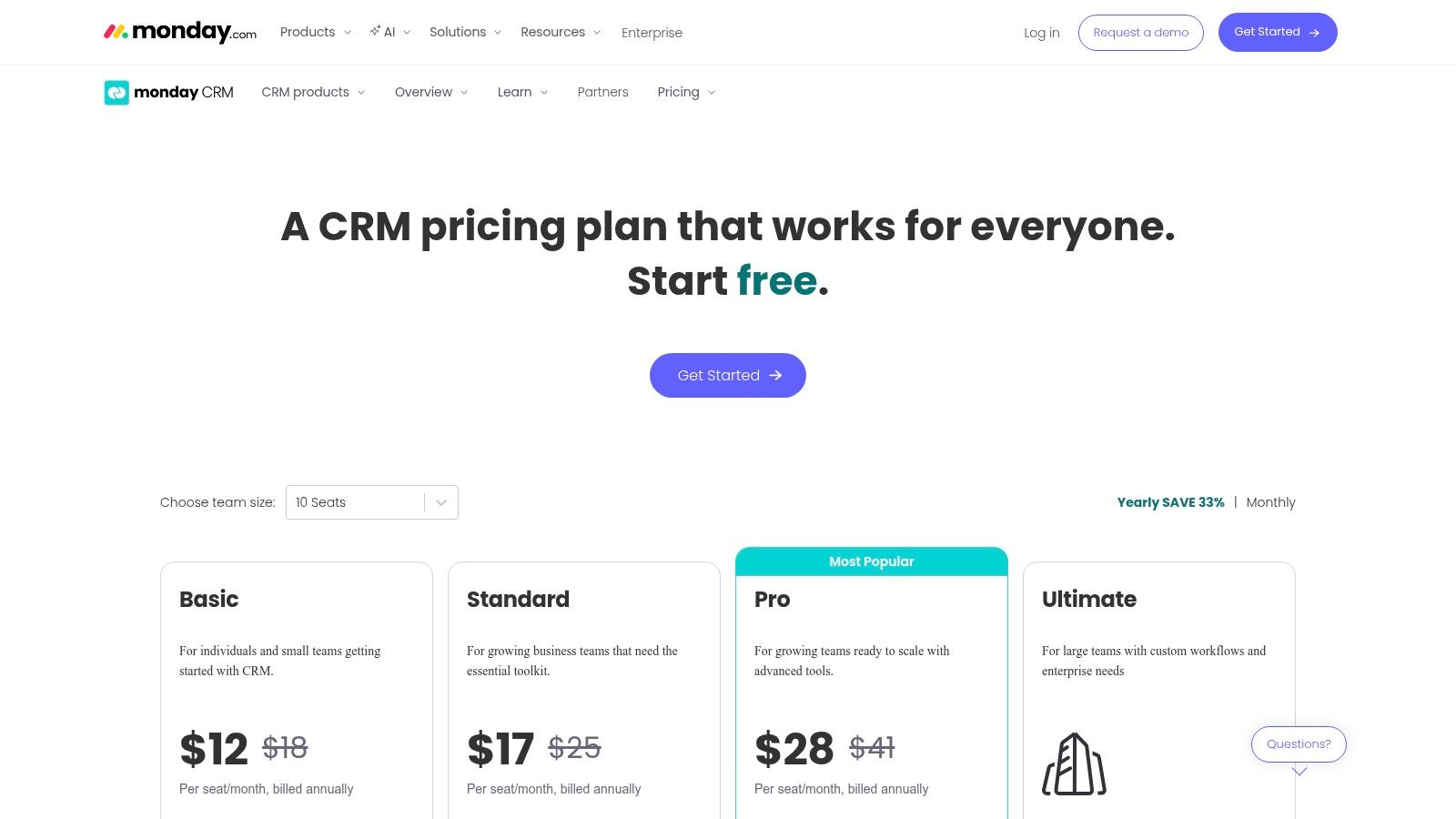 monday sales CRM