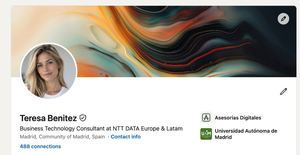 Exemple de compte LinkedIn vérifié par identité : Business Technology Consultant à Madrid